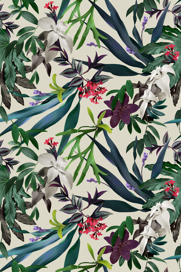 tropical print wallpaper,pattern,leaf,plant,flower,design