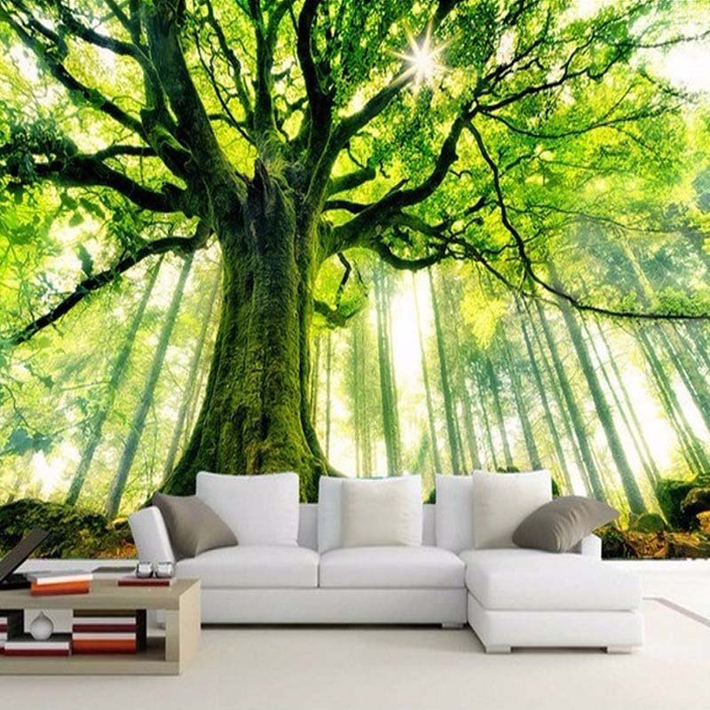 papel pintado forestal para paredes,paisaje natural,naturaleza,verde,fondo de pantalla,árbol
