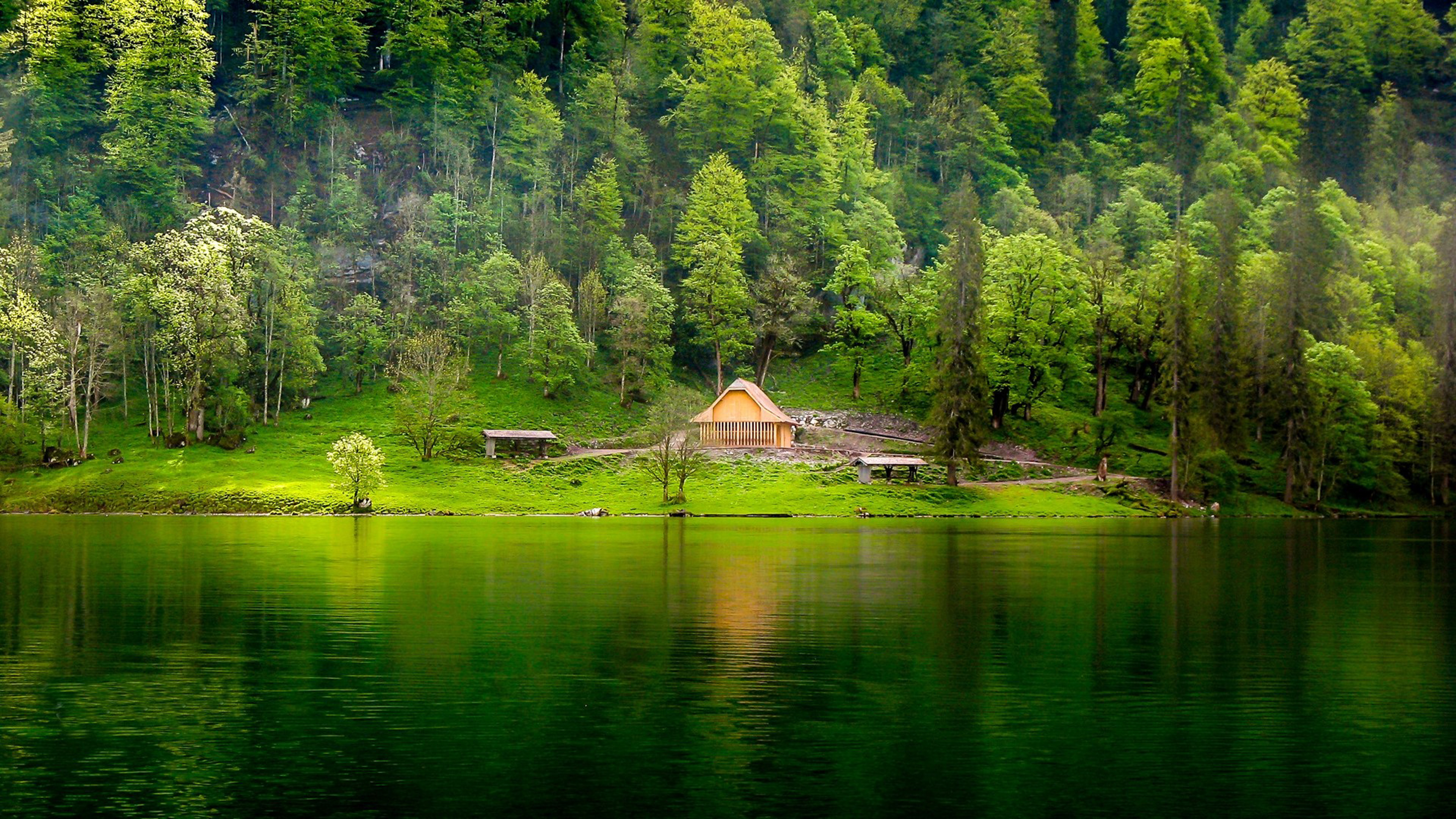 hermosa casa fondos de pantalla descarga gratuita,paisaje natural,naturaleza,cuerpo de agua,verde,reflexión