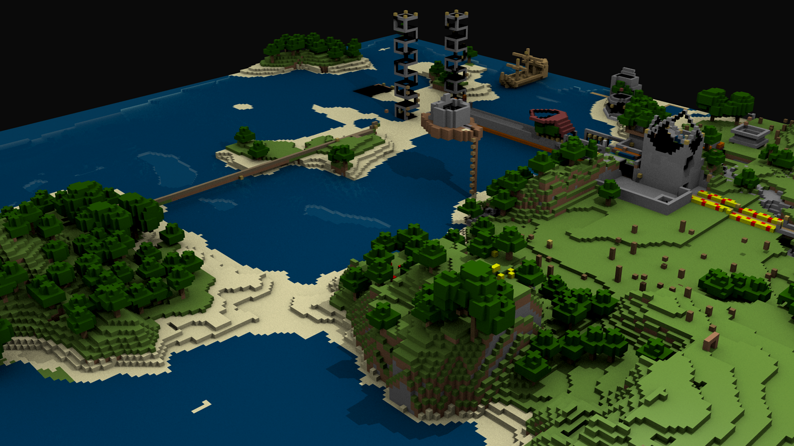 minecraft wallpaper pc,water resources,nature,water,island,biome