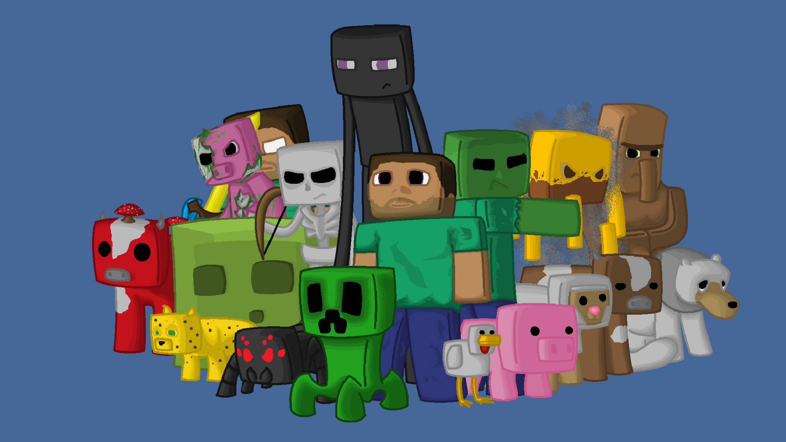 minecraft wallpaper pc,cartoon,animation,illustration,toy,fictional character