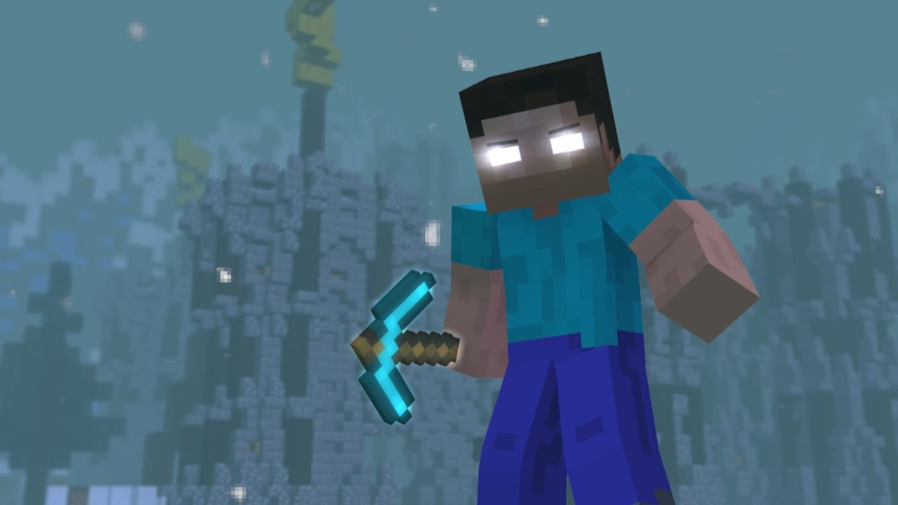 minecraft animation wallpaper,azure,video game software,fictional character,animation,screenshot