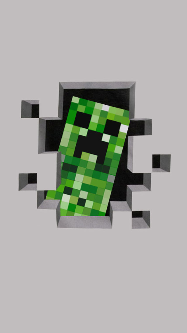 Minecraft Phone Wallpaper Green Video Game Software Animation Minecraft Software Wallpaperuse