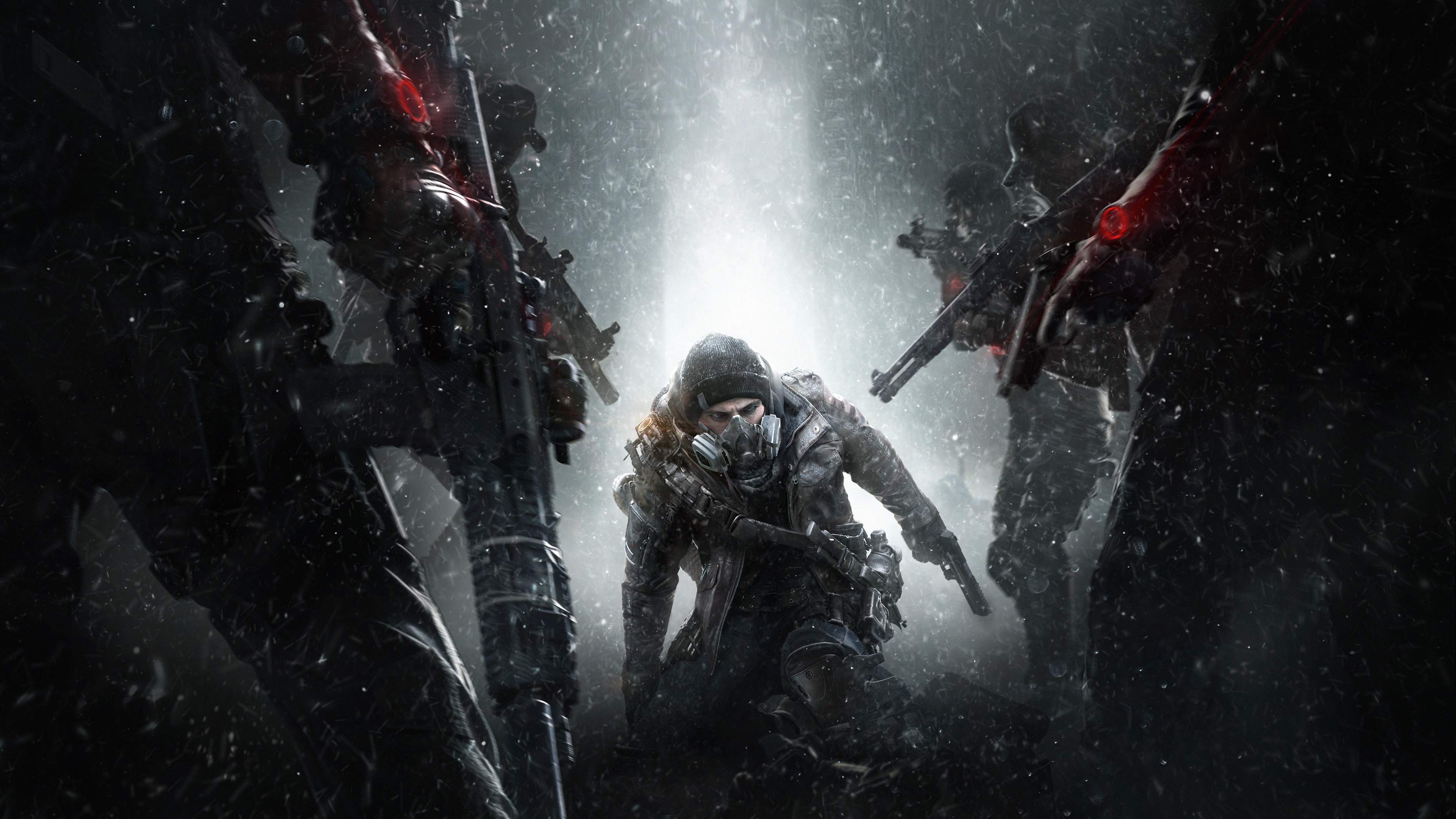 tom clancy's the division wallpaper,action adventure game,darkness,pc game,fictional character,screenshot