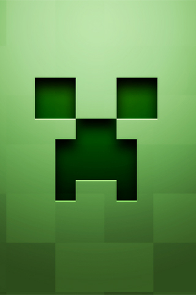 fond d'écran minecraft iphone,vert,police de caractère,symbole,icône,carré