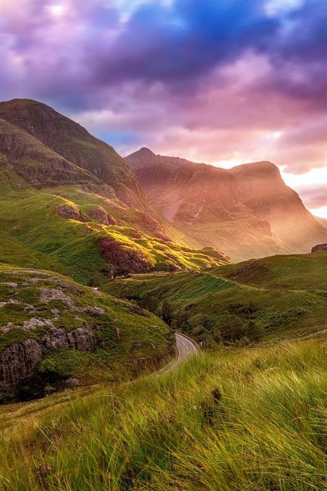 スコットランドのiphoneの壁紙,自然の風景,自然,山,丘,空