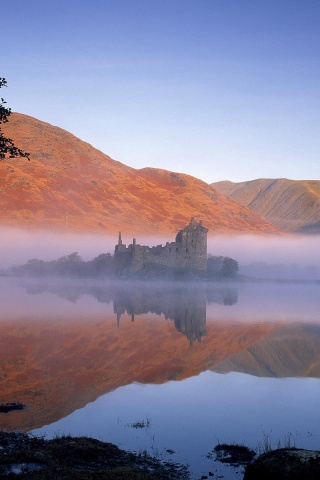 scotland iphone wallpaper,nature,natural landscape,sky,atmospheric phenomenon,morning