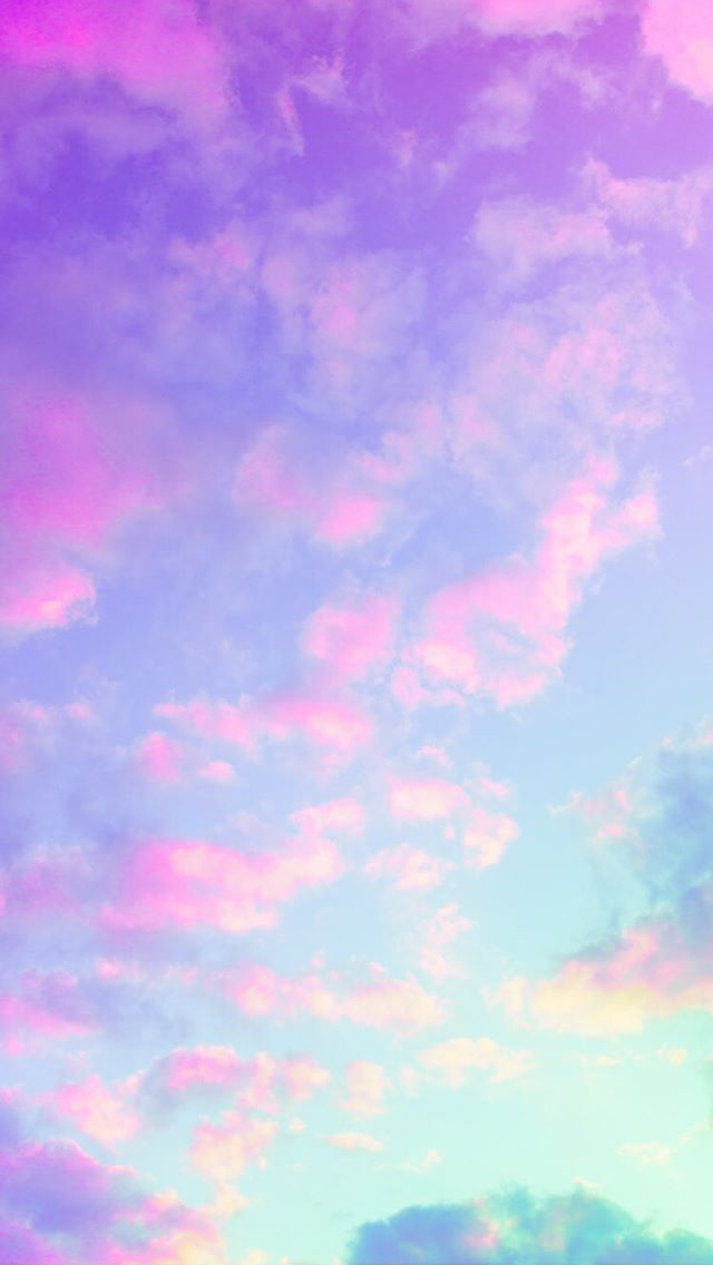 パステルピンクのiphone壁紙 空 ピンク 昼間 雲 紫の Wallpaperuse