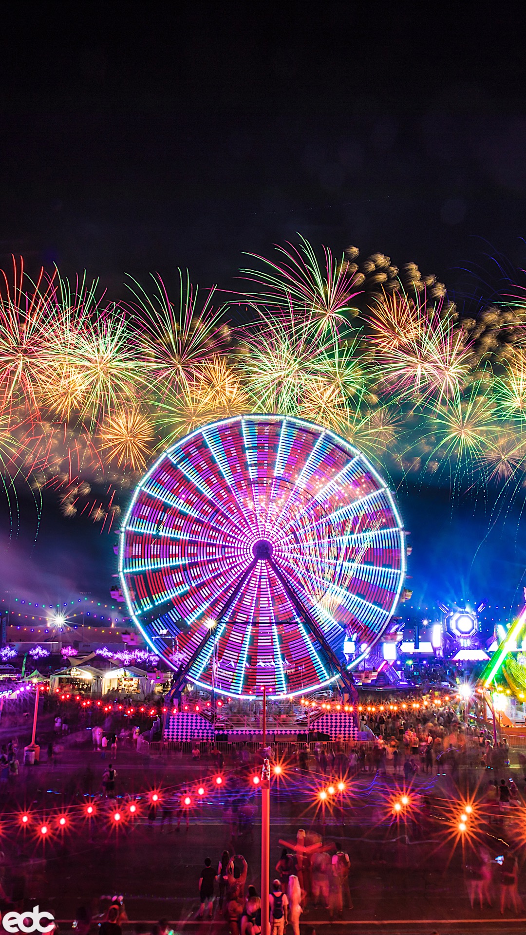 las vegas iphone wallpaper,ferris wheel,fireworks,landmark,tourist attraction,night