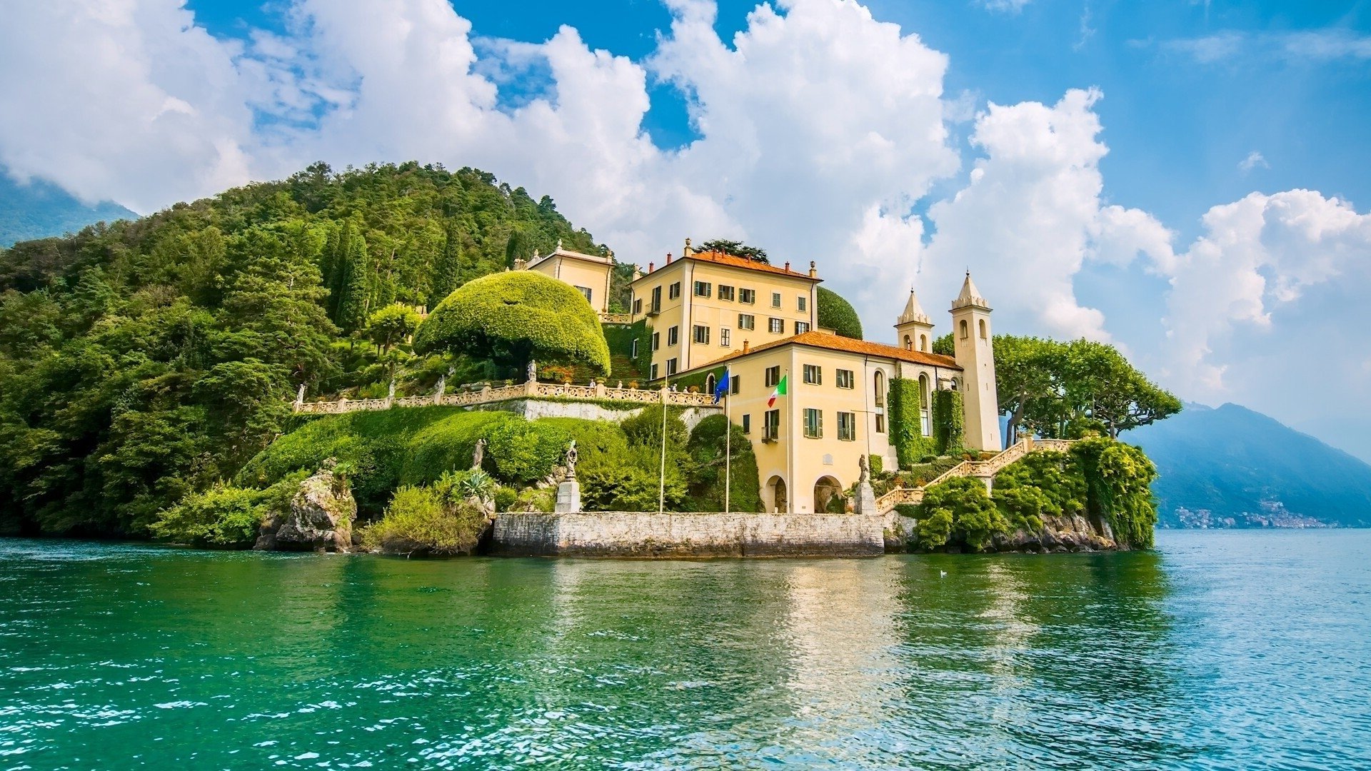 carta da parati della villa,paesaggio naturale,natura,tenuta,cielo,costruzione