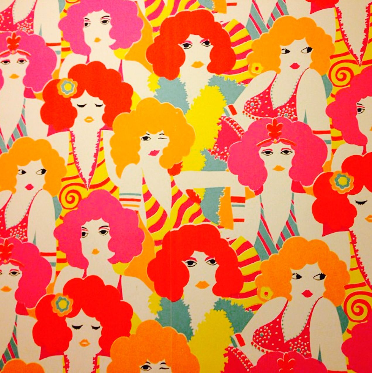 60s style wallpaper,art,textile,pattern,design,child art