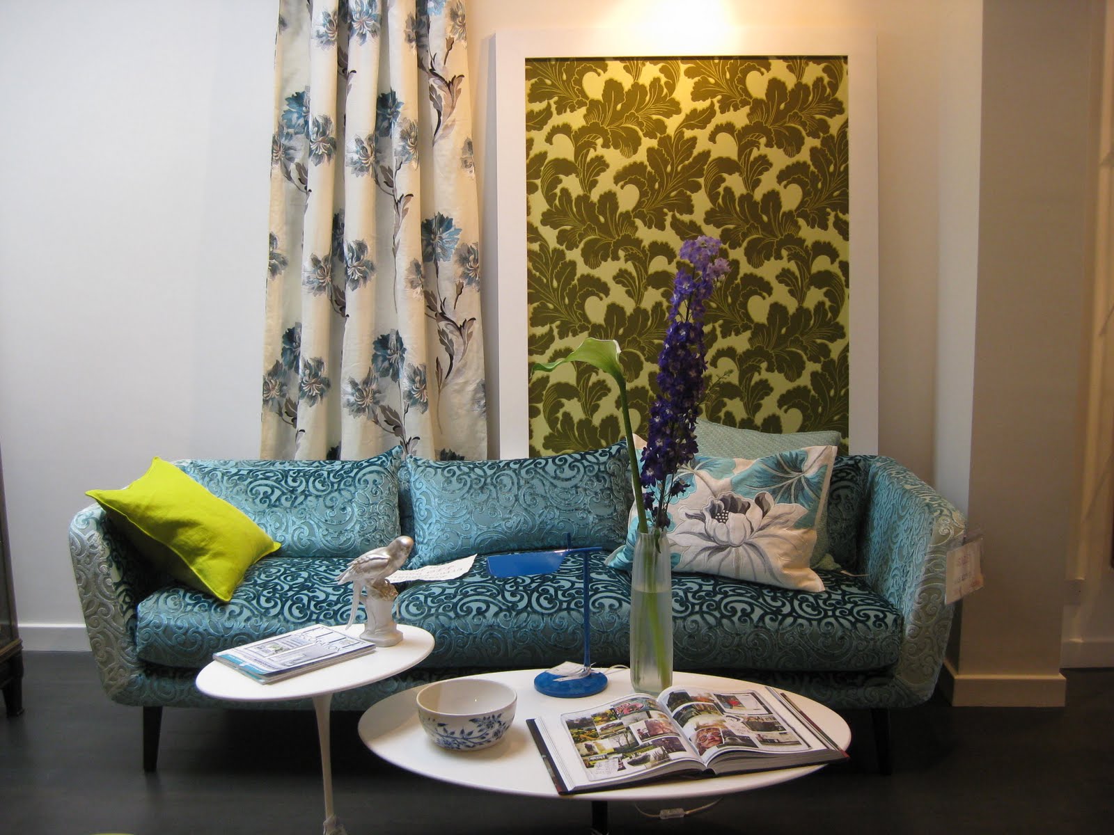 60s style wallpaper,living room,room,interior design,property,furniture