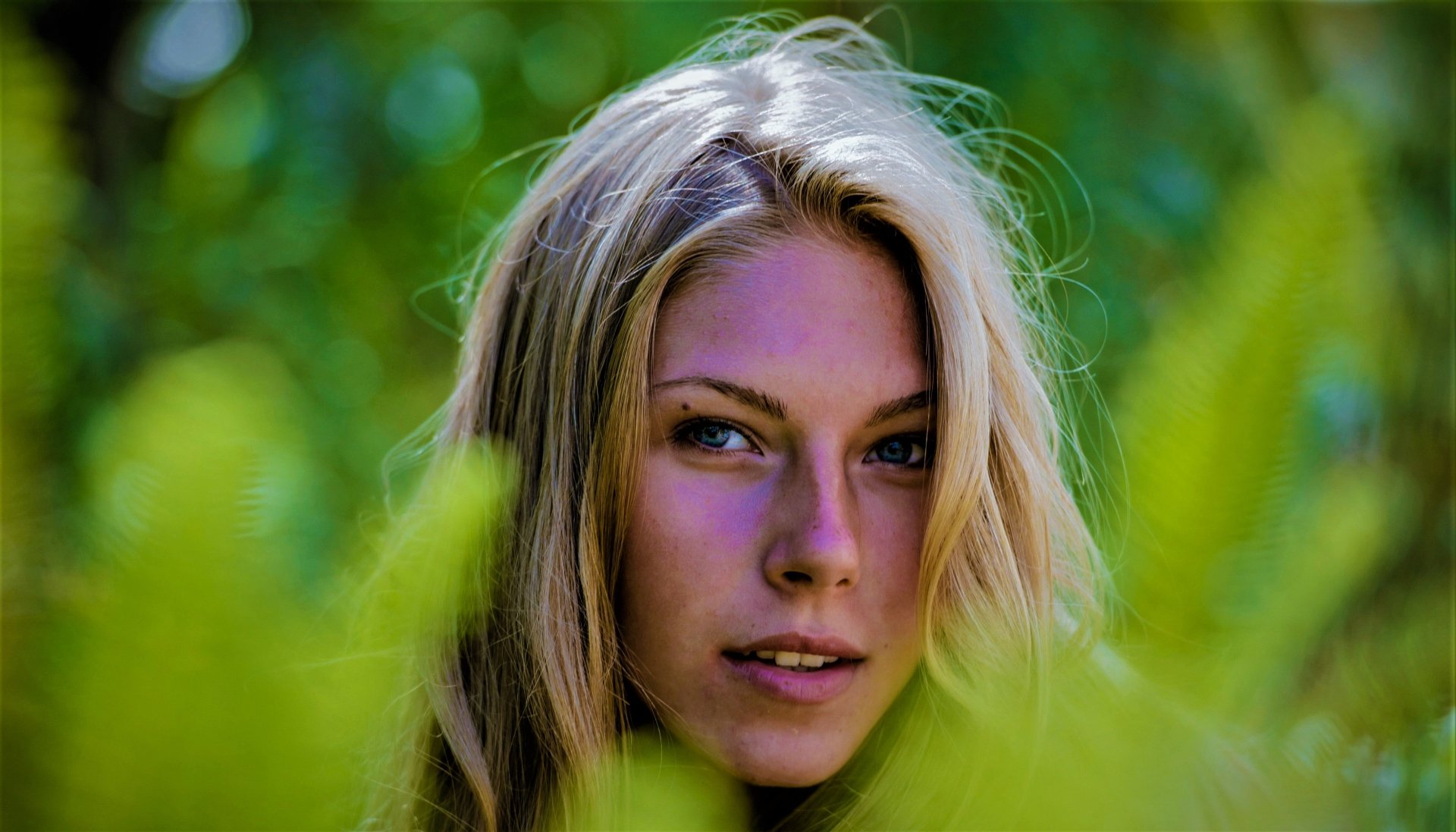 abby wallpaper,hair,people in nature,face,blond,green