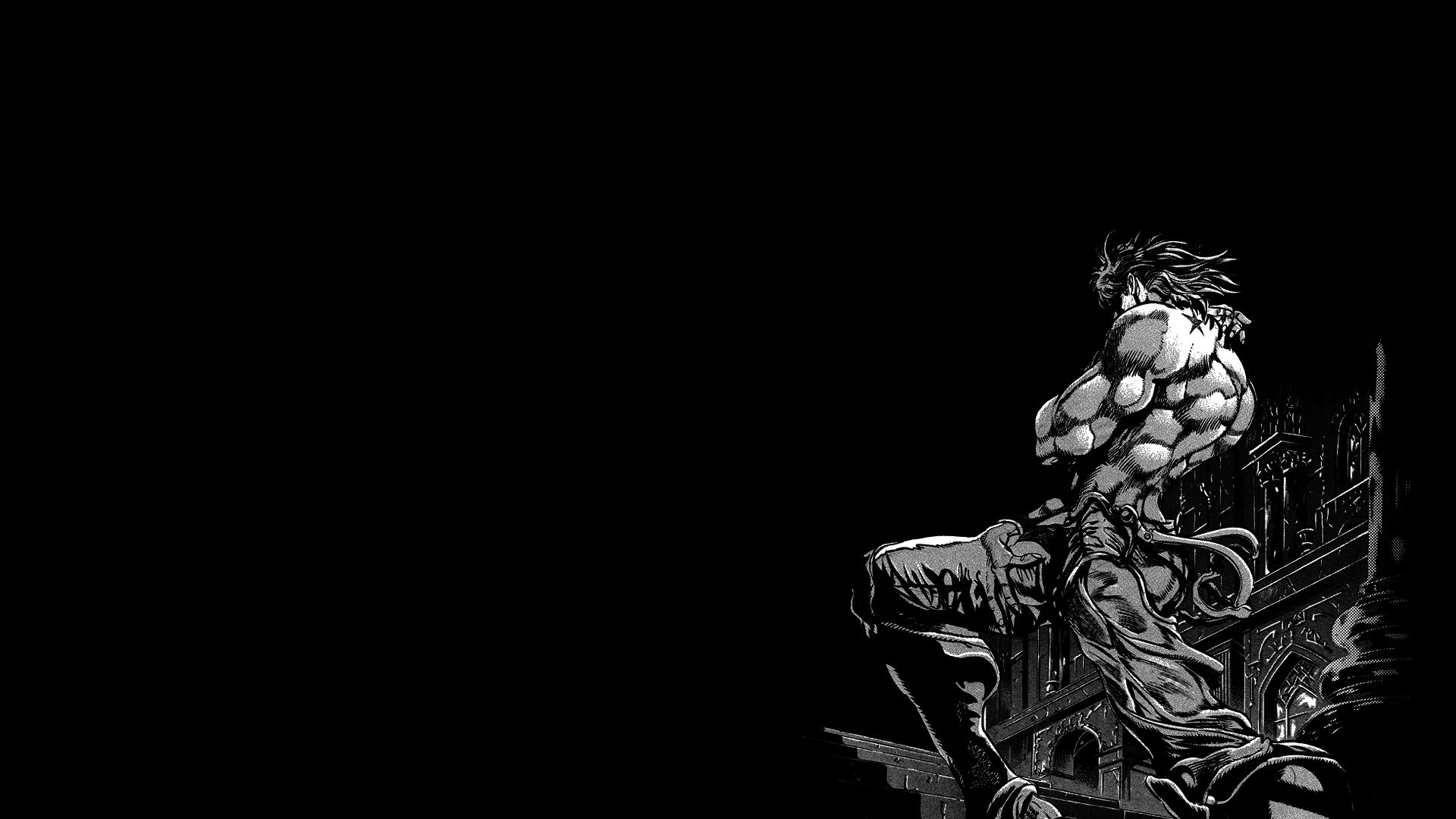 dio wallpaper hd,black,fictional character,darkness,black and white,animation