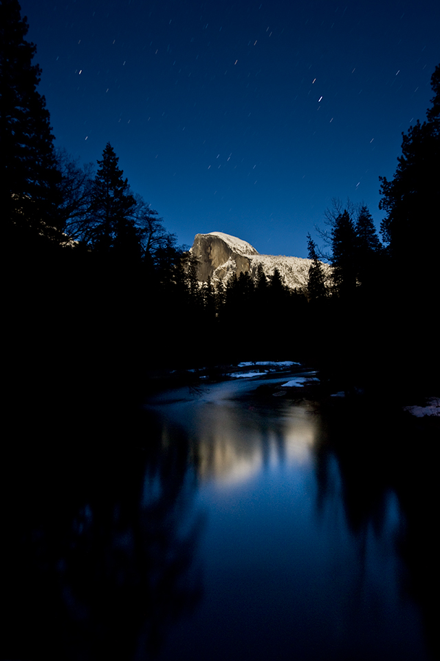 yosemite iphone wallpaper,sky,nature,night,reflection,natural landscape