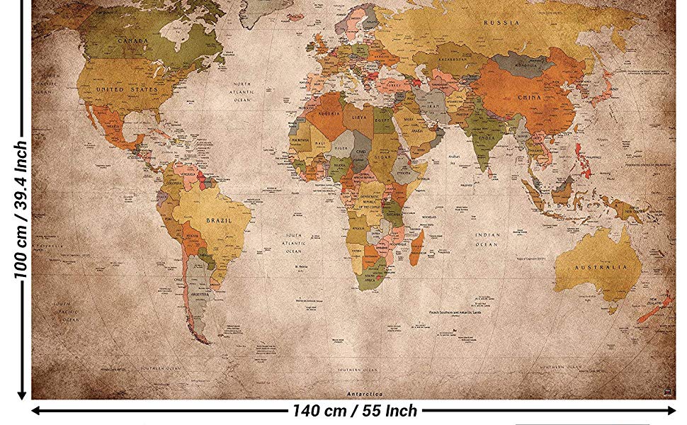 ヴィンテージ地図壁紙,テキスト,壁,黄,世界,地図