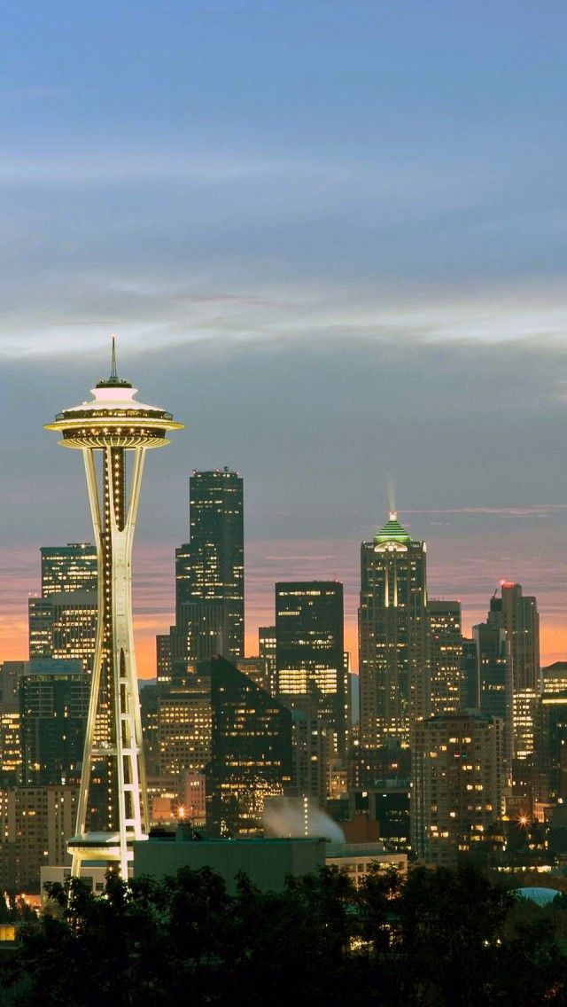 seattle iphone wallpaper,cityscape,city,skyline,metropolitan area,skyscraper