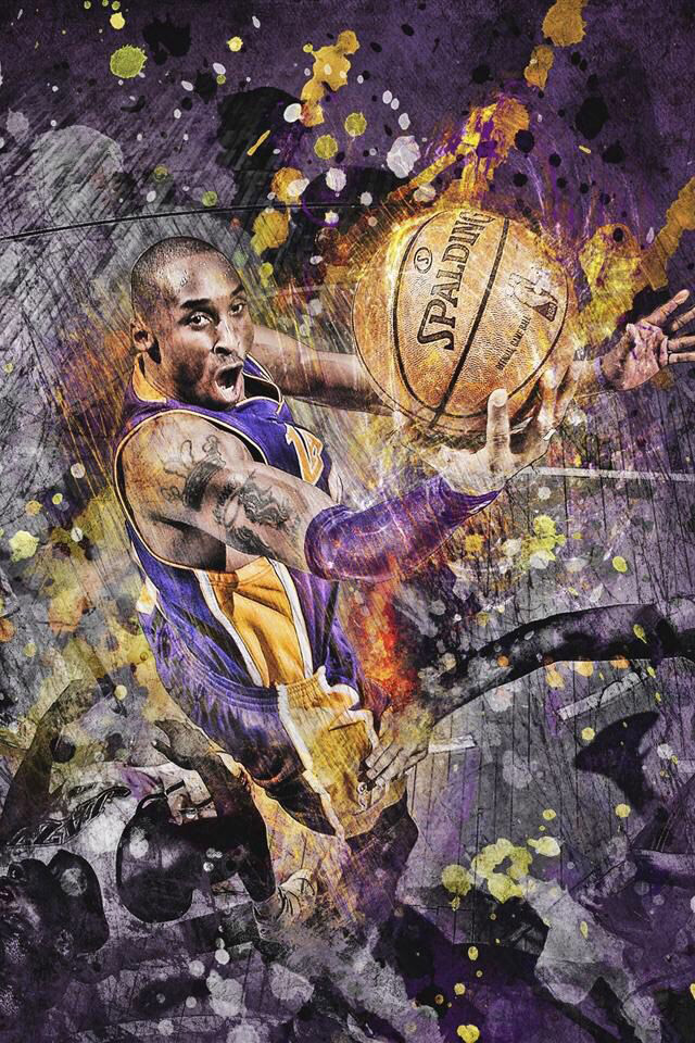 kobe iphone wallpaper,purple,violet,illustration,art,painting