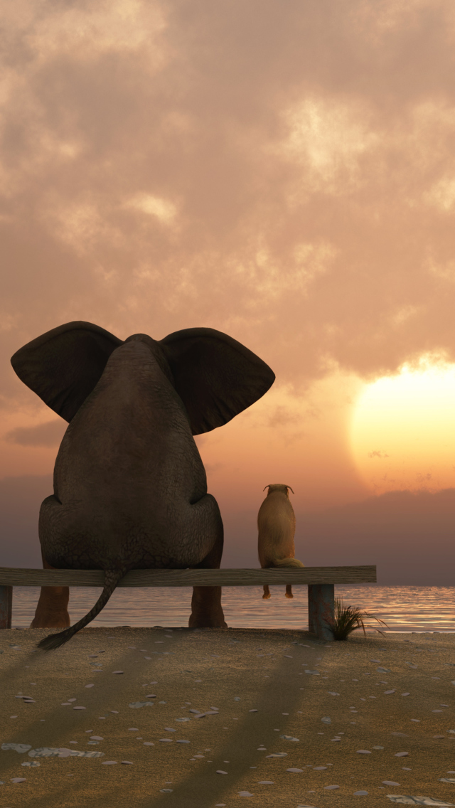 wallpaper pics for iphone,sky,elephant,sculpture,art,sea