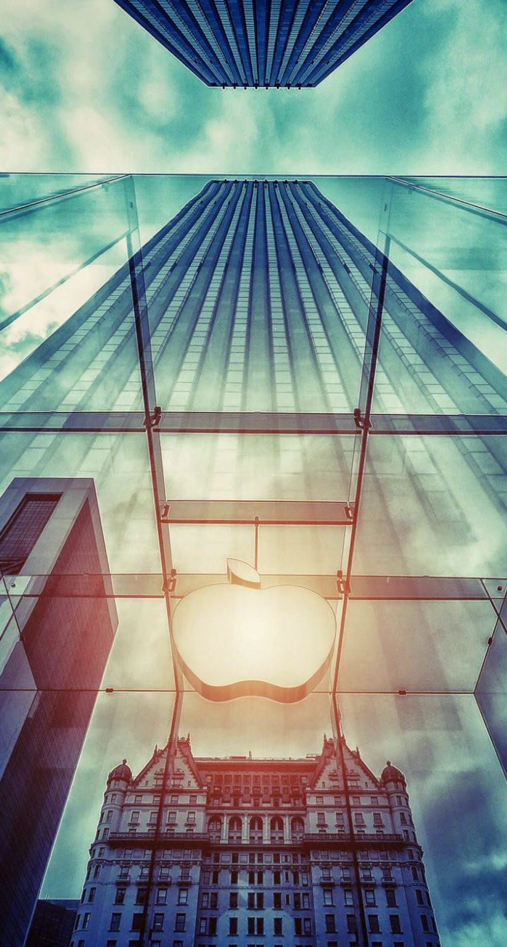 apple store wallpaper,sky,landmark,architecture,symmetry,roof