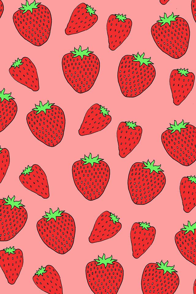 strawberry wallpaper for iphone,strawberry,strawberries,fruit,natural foods,pattern