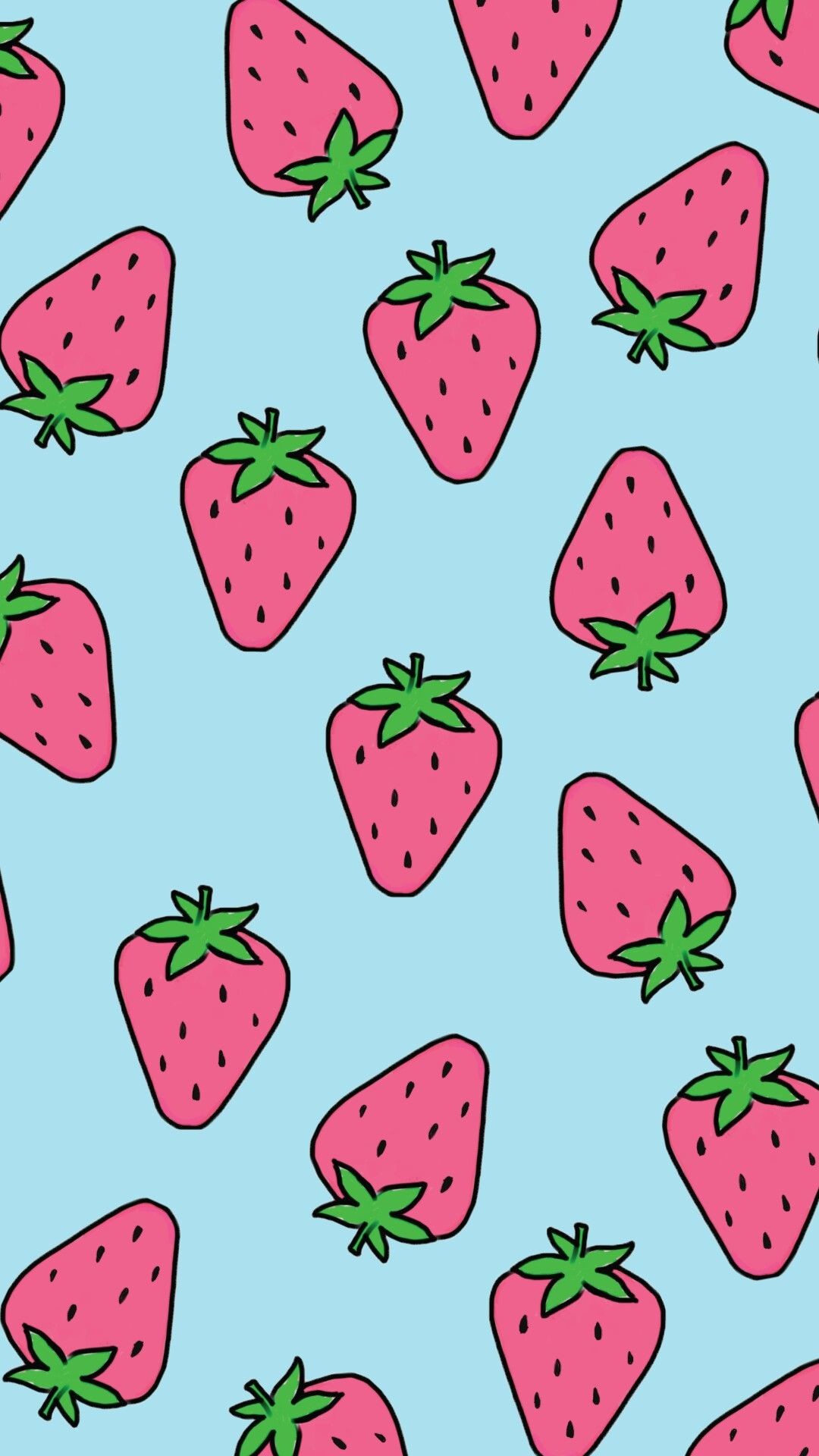 かわいいイチゴの壁紙,イチゴ,ピンク,パターン,フルーツ,スイカ