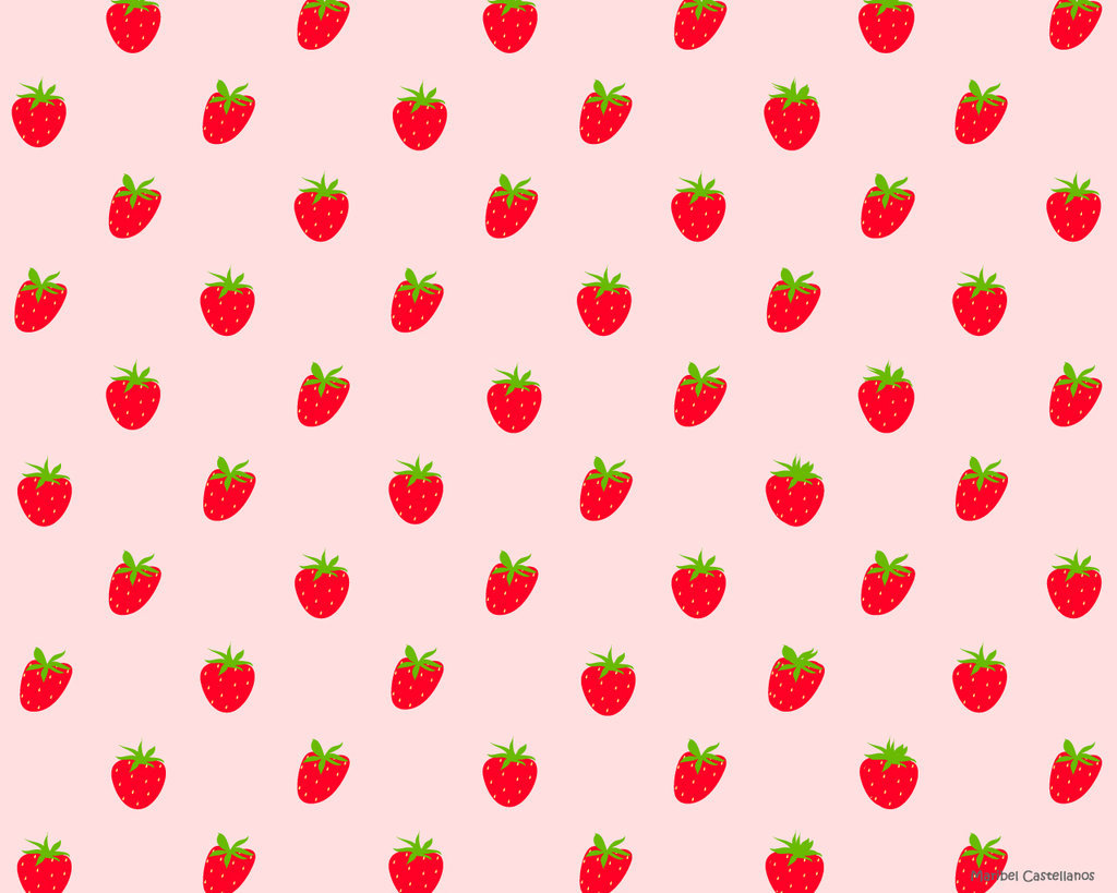 귀여운 딸기 벽지,빨간,무늬,포장지,식물