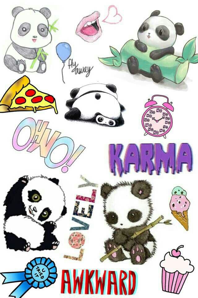 panda tumblr wallpaper,clip art,tierfigur,schnauze,panda,schriftart