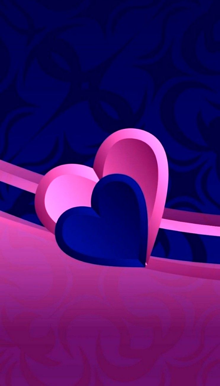 fondo de pantalla de corazón azul,corazón,púrpura,amor,violeta,rosado