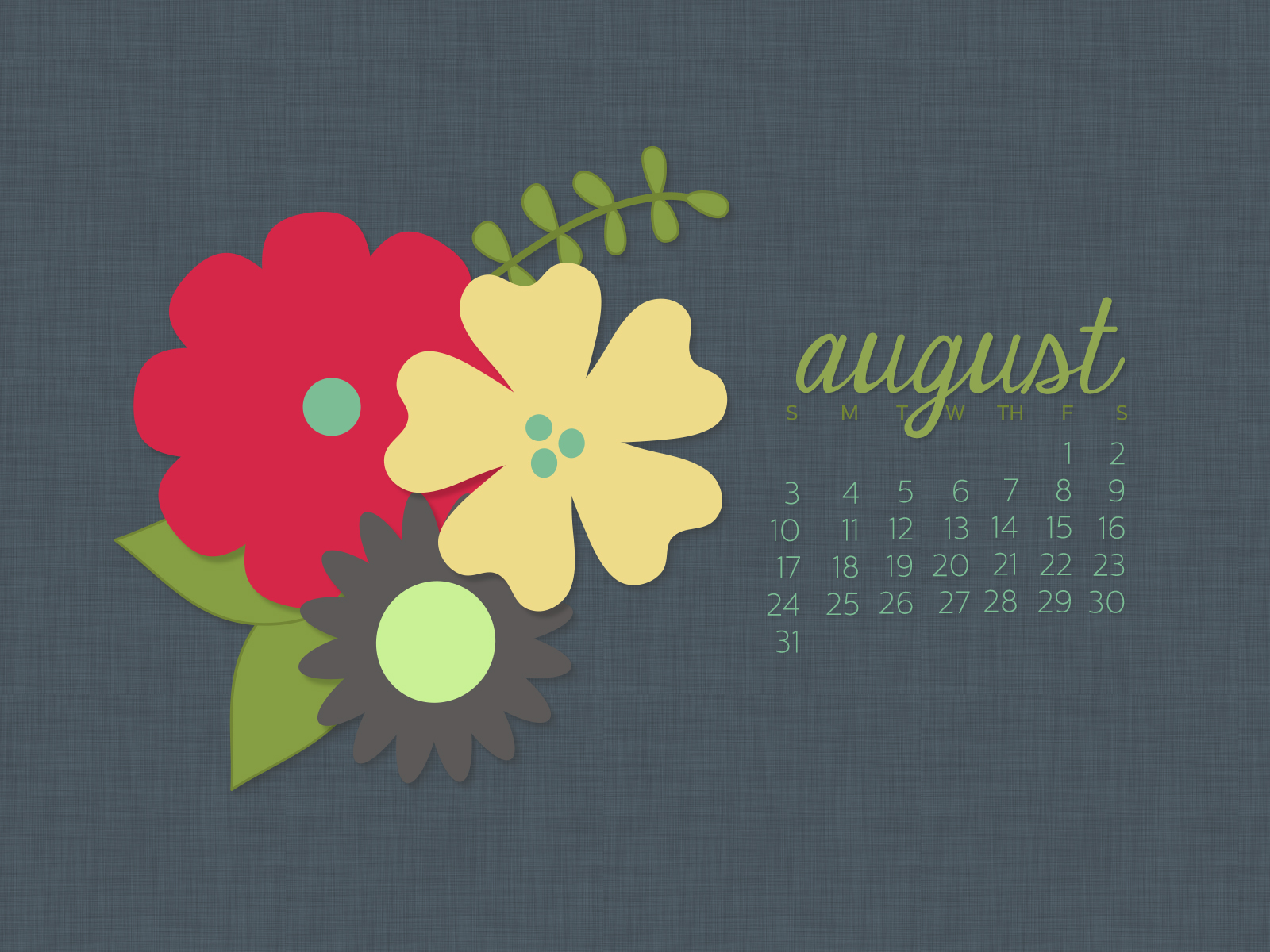 august desktop wallpaper,illustration,leaf,flower,font,plant
