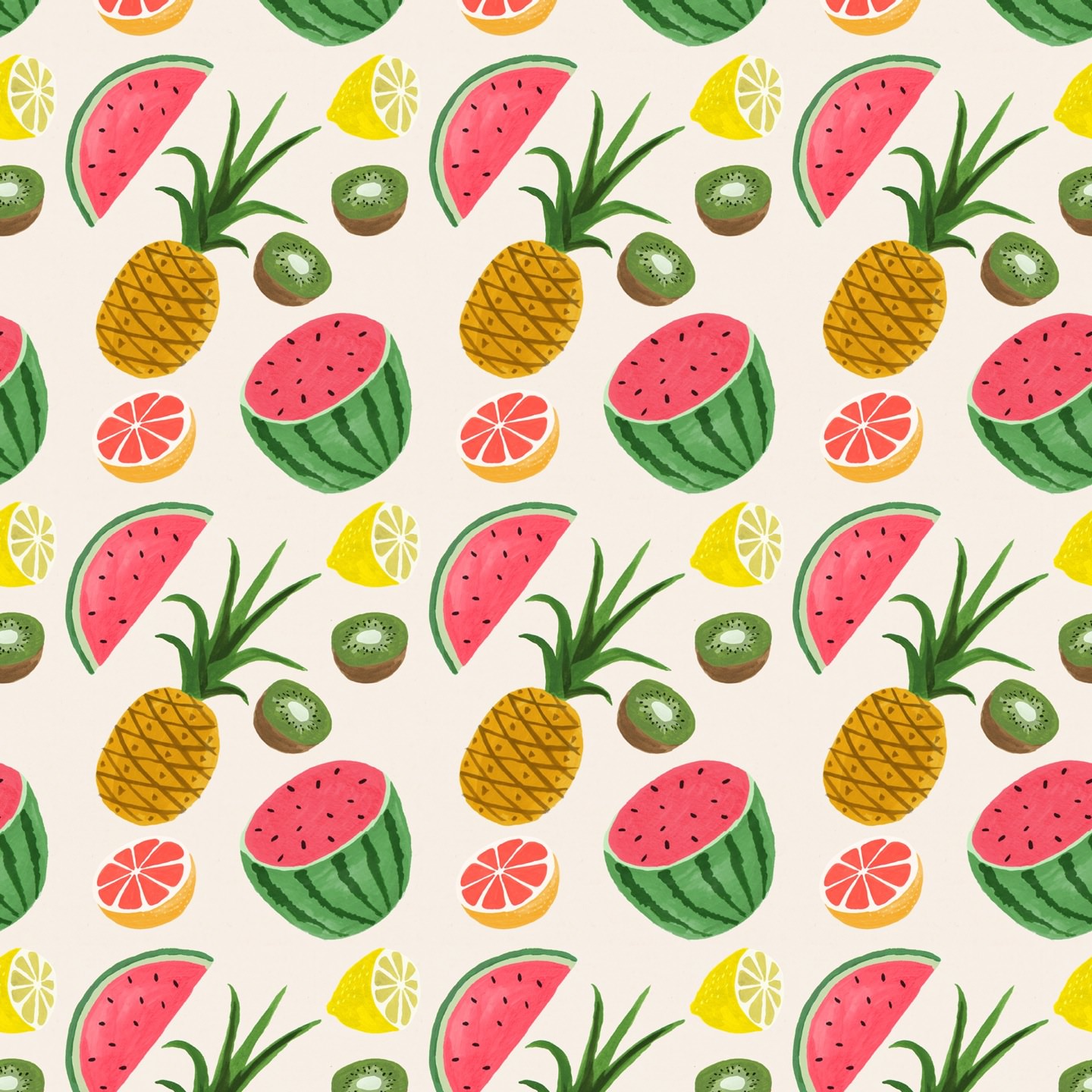fruit pattern wallpaper,pineapple,fruit,strawberry,pattern,strawberries