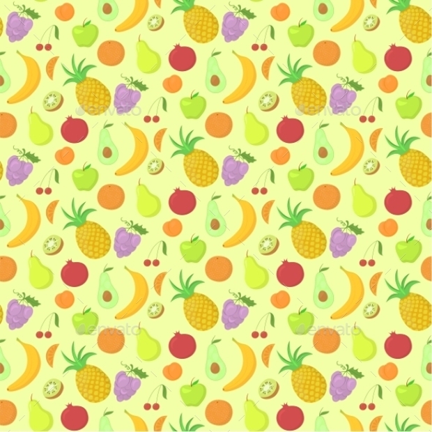 과일 패턴 벽지,무늬,포장지,노랑,디자인,무늬