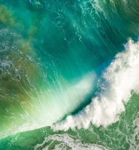 ios 10壁紙ipad,波,風の波,水,緑,海洋
