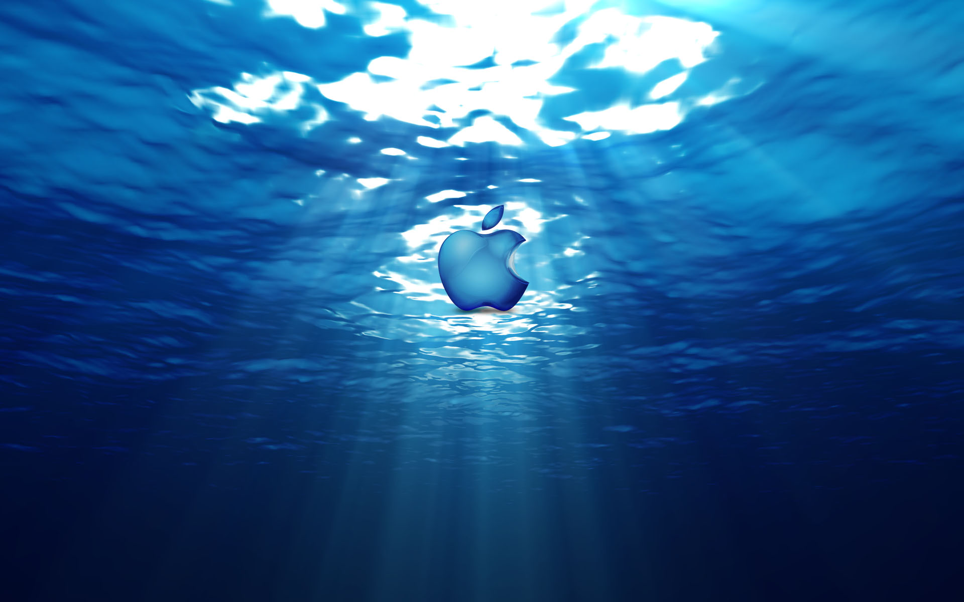 アップル画面の壁紙 青い 水 水中 空 海洋 Wallpaperuse