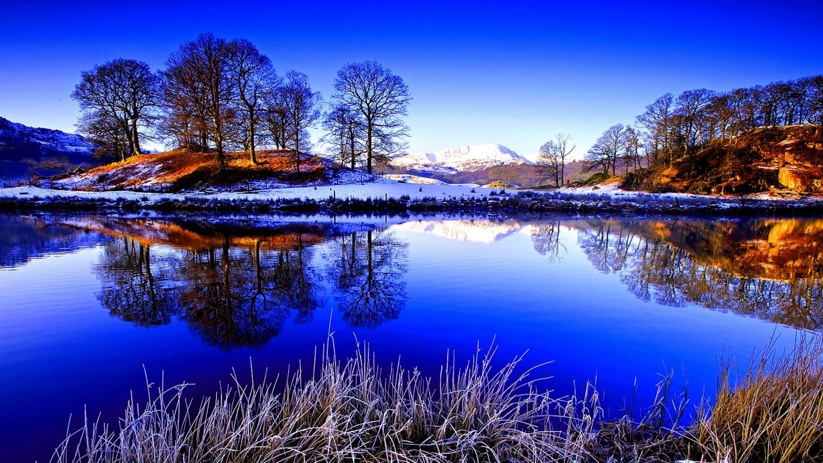 winter mac wallpaper,natural landscape,reflection,nature,sky,water