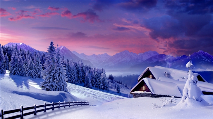 winter mac wallpaper,snow,winter,nature,sky,mountain