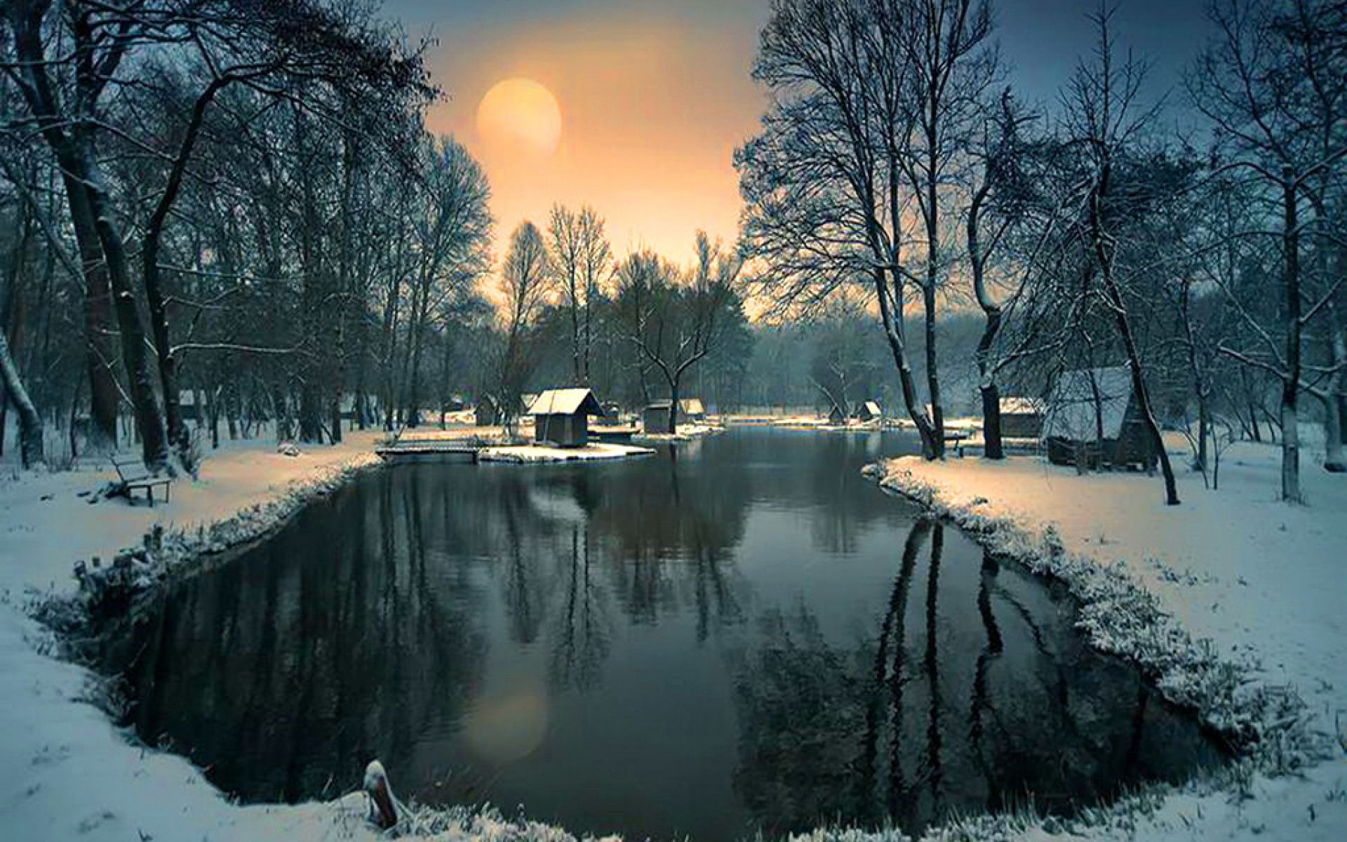 winter mac wallpaper,winter,snow,nature,natural landscape,water