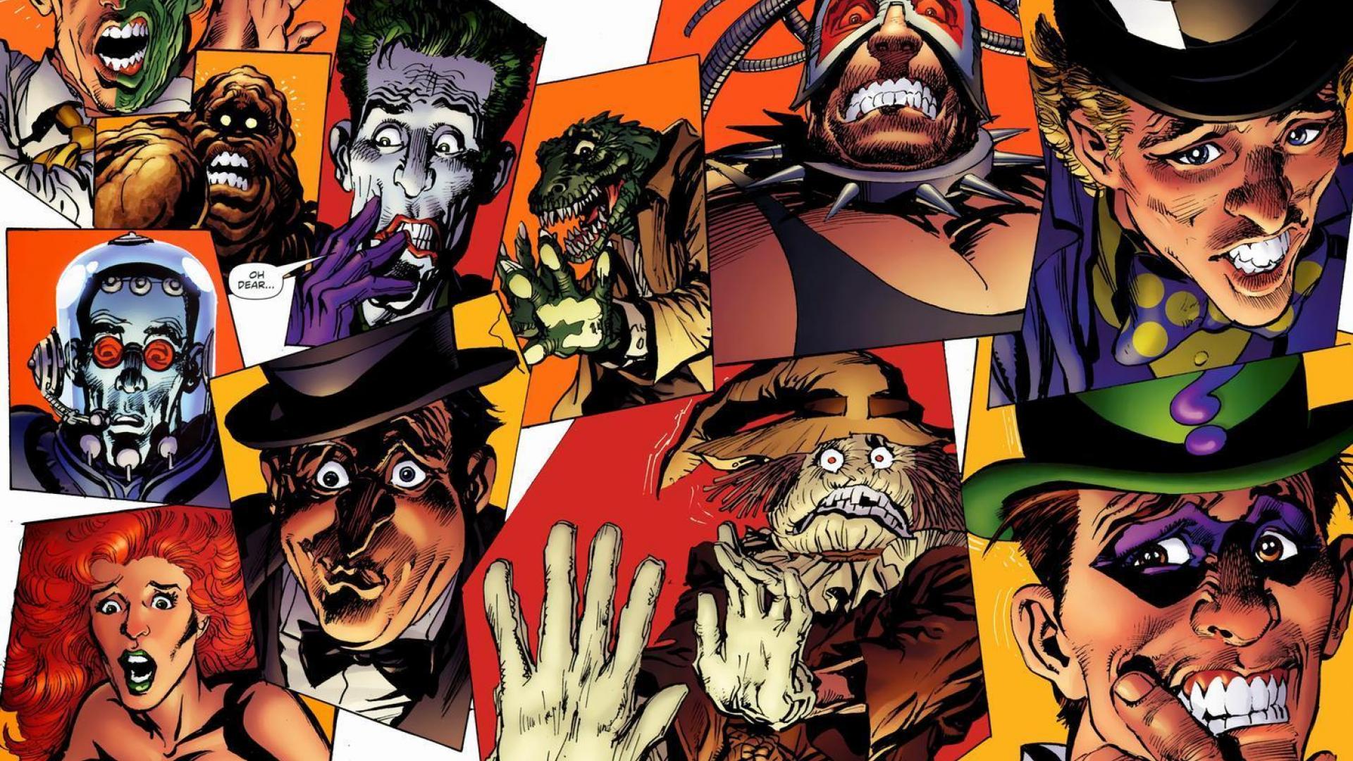 batman villains wallpaper,cartoon,comics,illustration,art,fiction