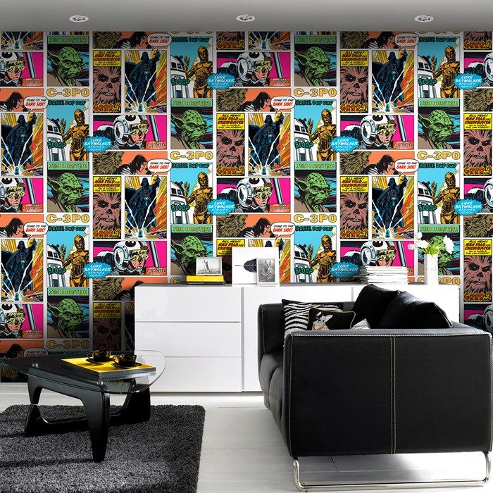 comic book wallpaper for walls,wall,room,interior design,mural,art