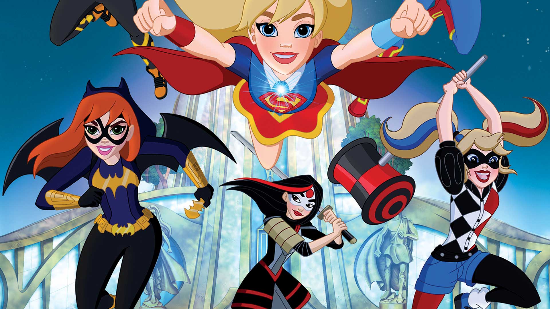 superhero girls wallpaper,animated cartoon,cartoon,hero,fictional character,illustration