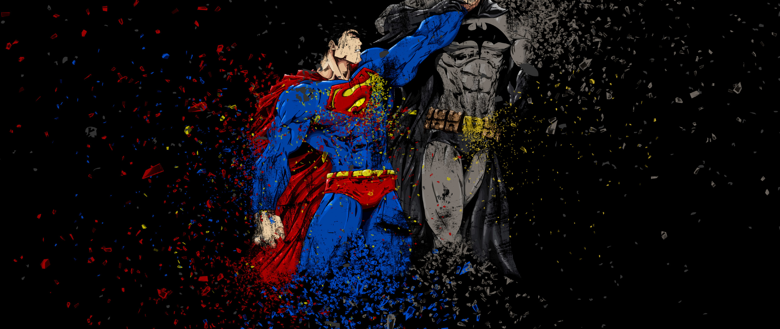 batman vs superman fond d'écran 4k,superman,super héros,personnage fictif,ligue de justice,illustration