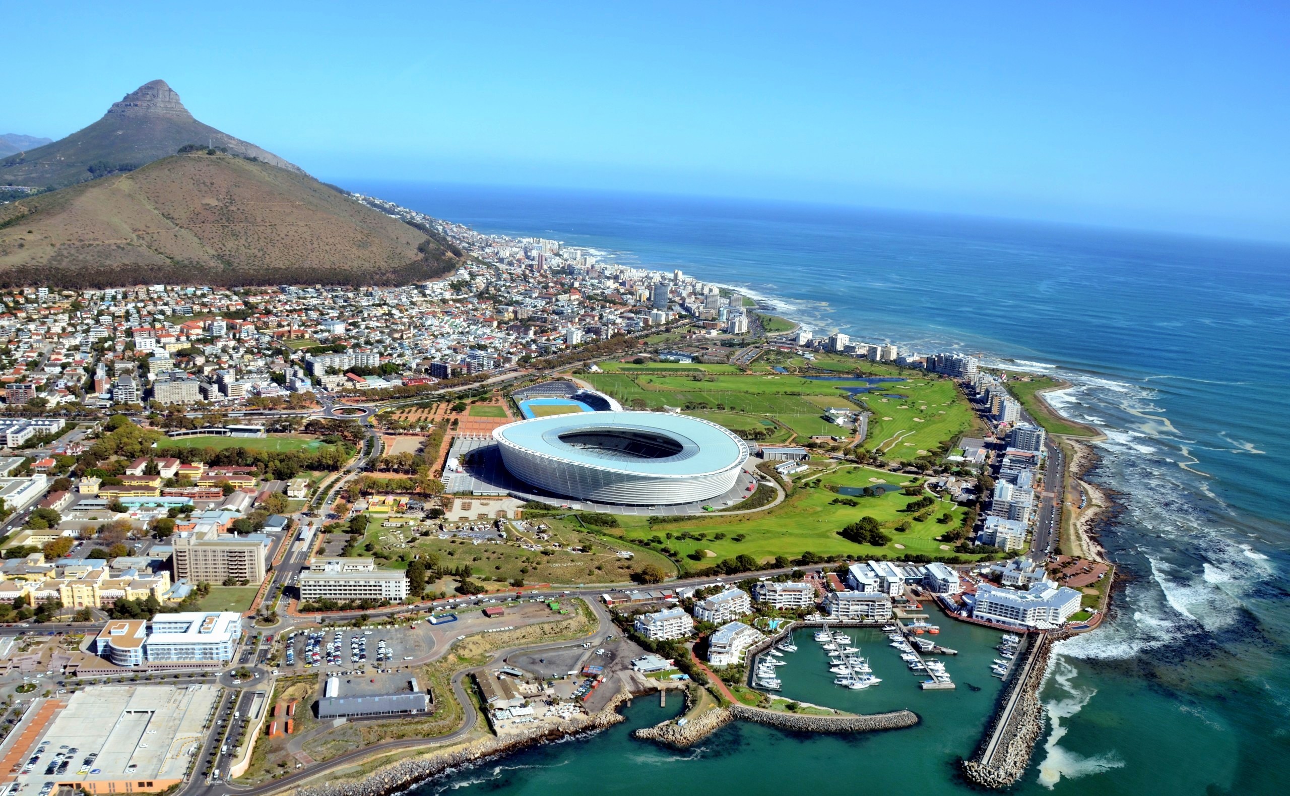 cape town wallpaper hd,bird's eye view,natural landscape,artificial island,aerial photography,sport venue