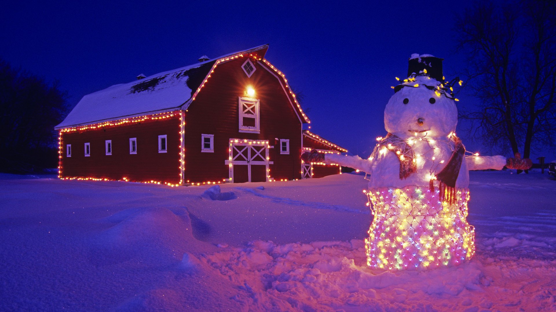 weihnachtstapeten 1920x1080,schnee,winter,weihnachtsbeleuchtung,weihnachtsdekoration,licht