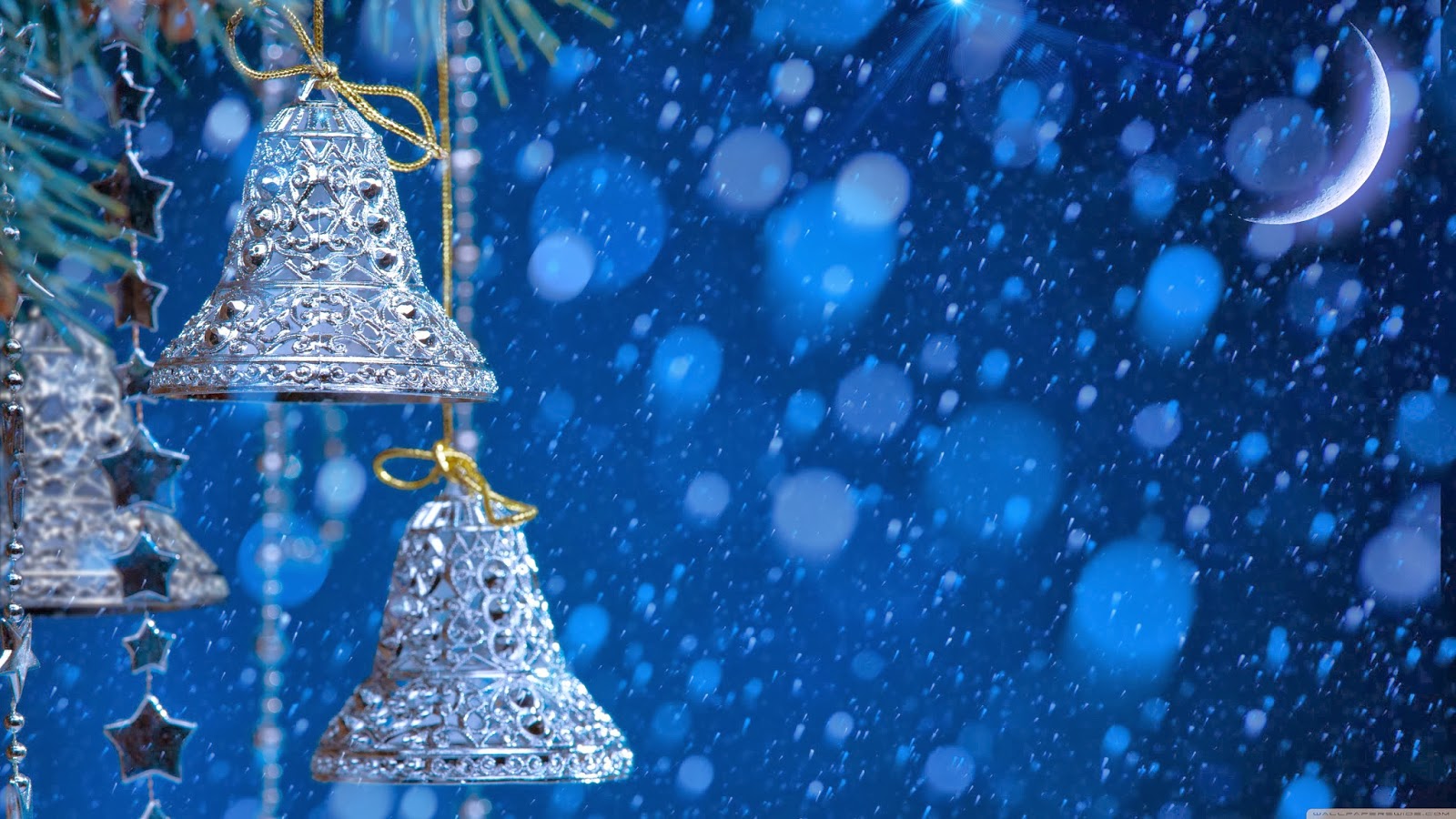 christmas wallpaper full hd,blue,sky,bell,christmas,winter