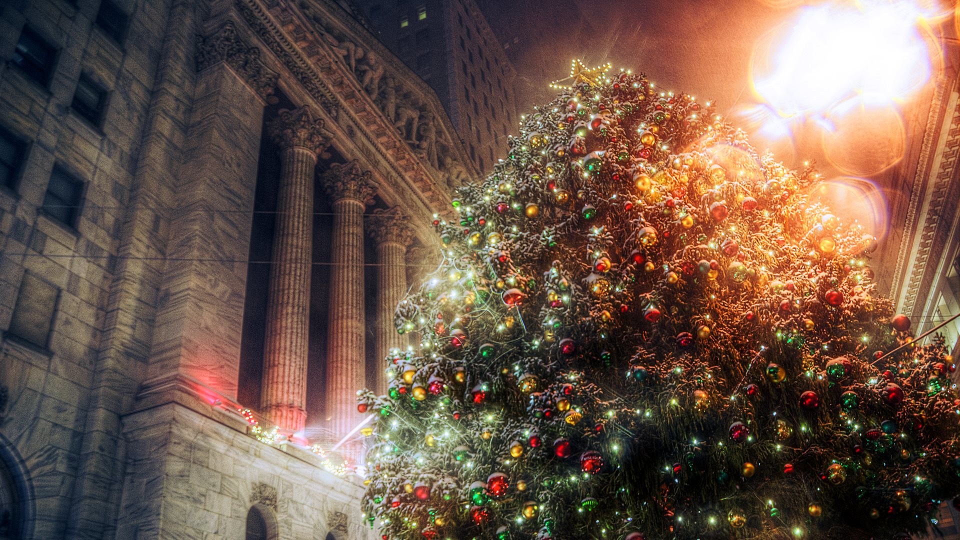 sfondi di natale hd widescreen,albero di natale,albero,decorazione natalizia,luci di natale,leggero