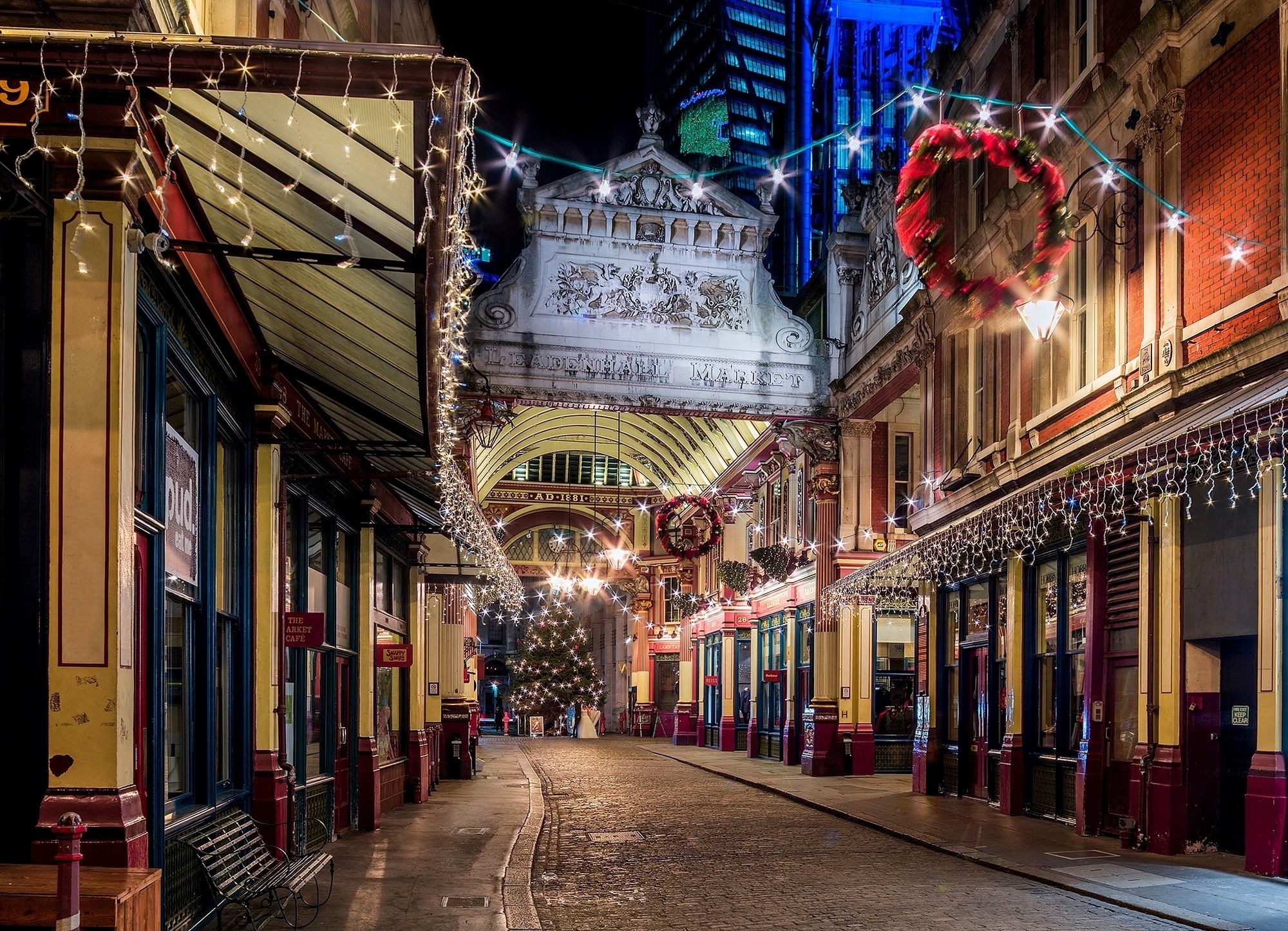 new christmas wallpaper,street,town,night,building,lighting