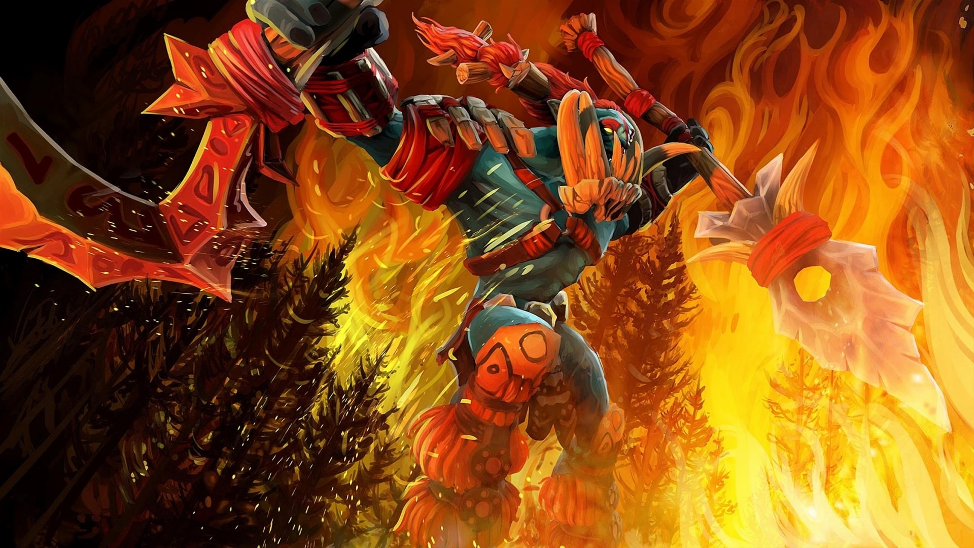 dota heroes wallpaper,action adventure game,cg artwork,games,demon,geological phenomenon