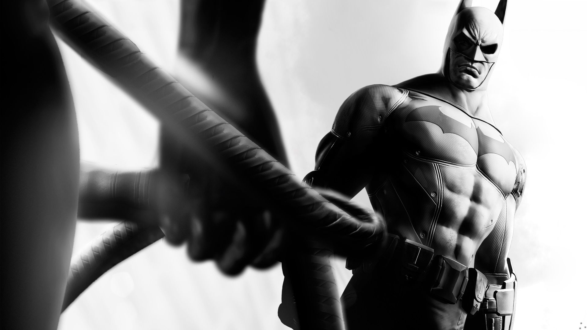 batman arkham city fondo de pantalla,hombre murciélago,personaje de ficción,estatua,superhéroe,en blanco y negro