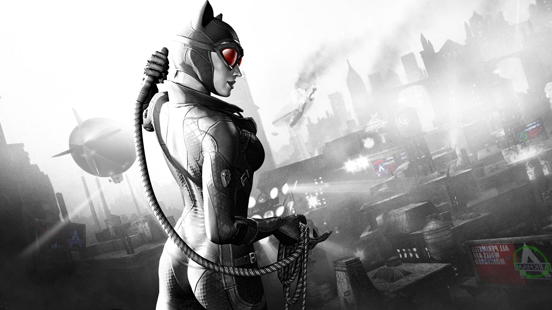 fond d'écran batman arkham city,illustration,personnage fictif,noir et blanc,conception graphique,jeux