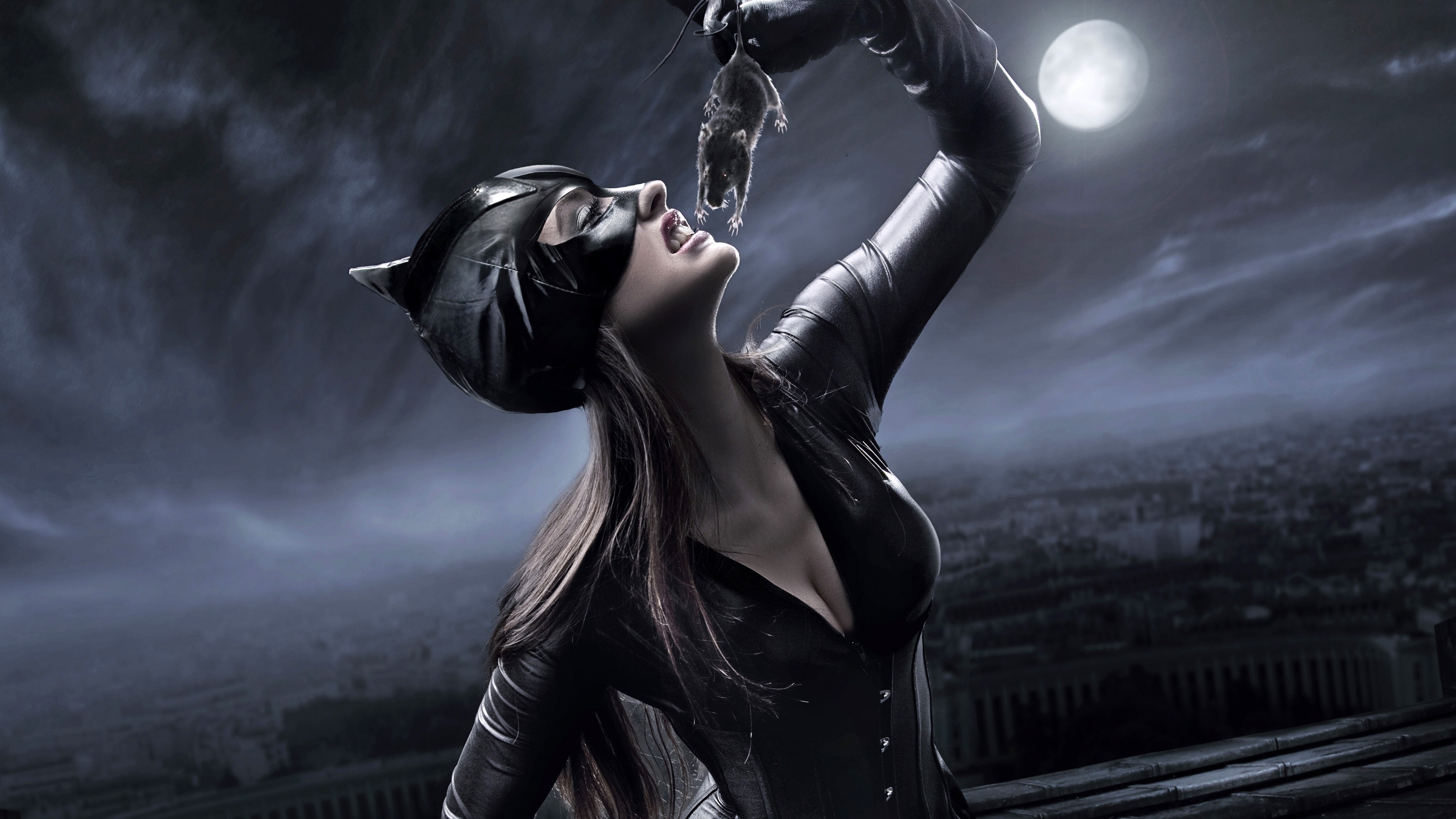 catwoman fondo de pantalla hd,cg artwork,fotografía,oscuridad